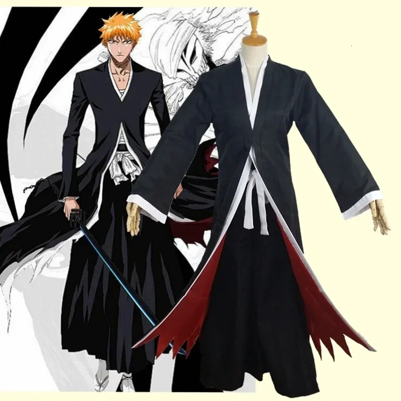 Anime Lye Kurosaki Ichigo Fullbring New Look Bankai Cosplay Costume Halloween Carnival Ghost Freight Free MN1