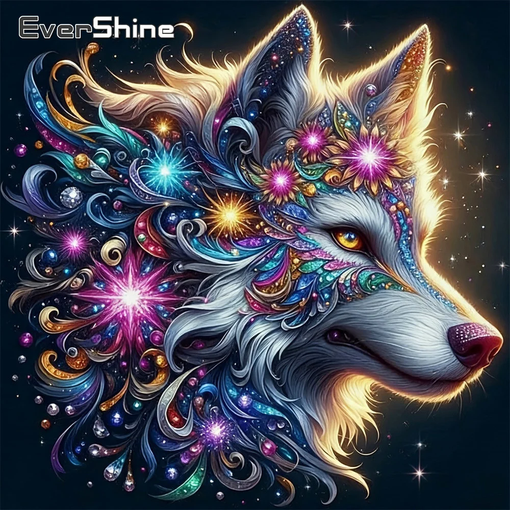 EverShine Diamant-Mosaik Wolf Vollquadrat DIY Neuerscheinung Malerei Tier Strass Bild Stickerei-Set 5D Handgemachtes Hobby