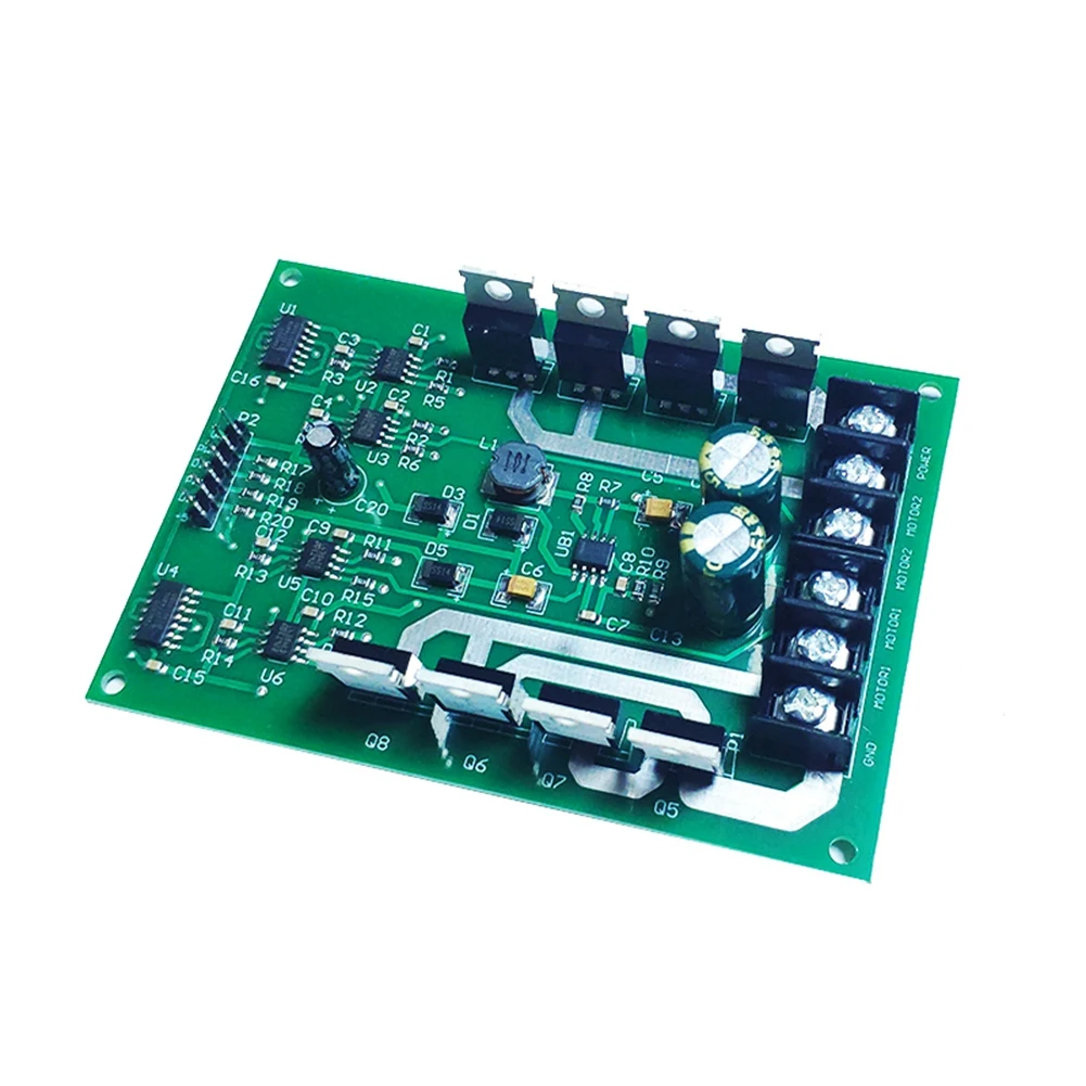 Dual Motor Driver Module Board H-Bridge DC MOSFET IRF3205 3-36V Peak DC Motor Driver Board with Brake Function,