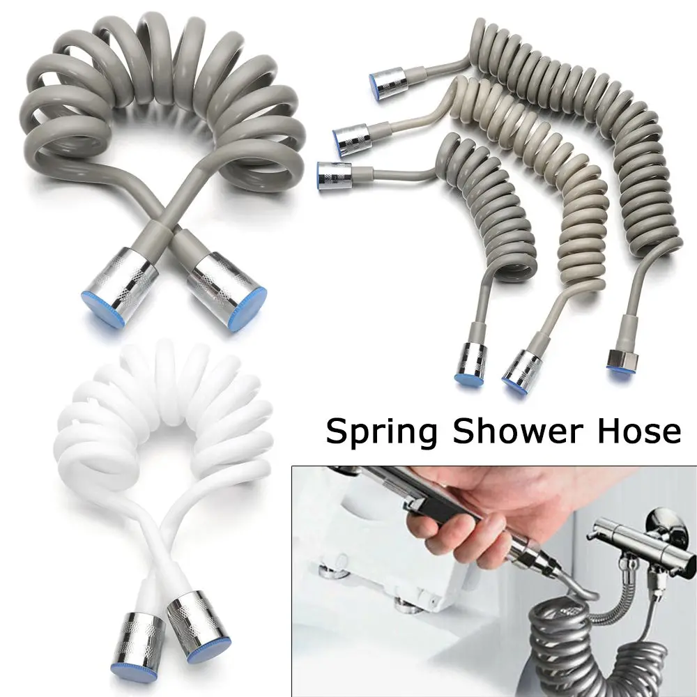 Spring Shower Hose Bidets Faucet Retractable 1.5/2/3M Telephone Line Plumbing Hose Bath Sprayer Connect Pipe Bathroom Accessory