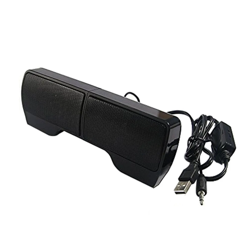 

2 Pcs USB Multi-Purpose Speaker Clear Tone Quality Loudspeaker Box for Computer Enjoyment