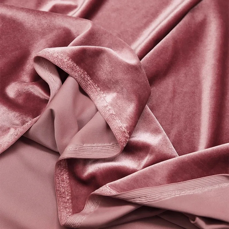 ผ้ากำมะหยี่ยืดหยุ่น เนื้อนุ่มหรูหรา ผิวมันวาว วัสดุหุ้มเบาะคุณภาพสูง วัสดุเย็บเสื้อผ้าระดับไฮเอนด์