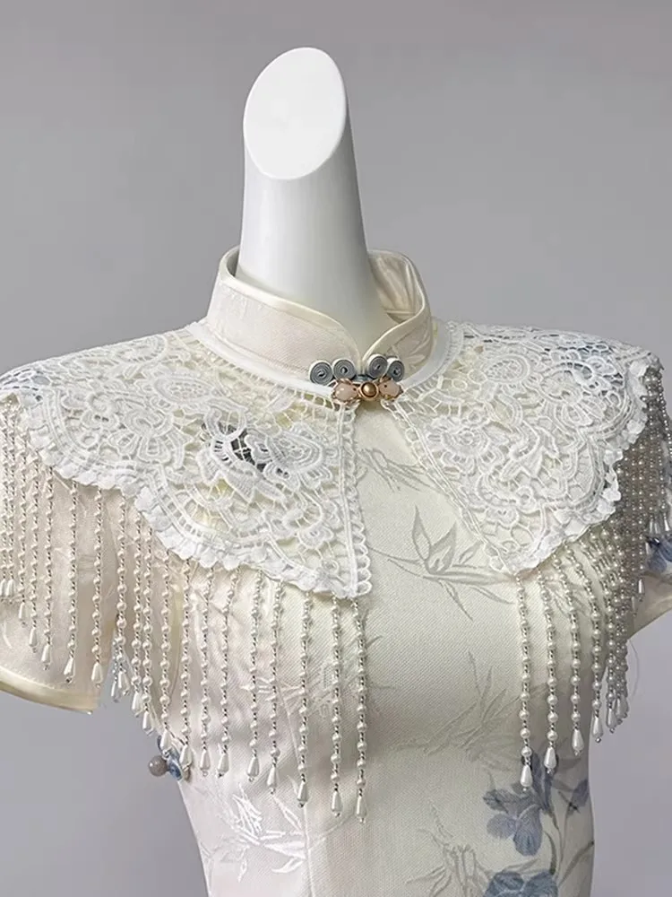 

Белая юбка миди с кружевной отделкой и дизайном в стиле Cloud Shoulder, дышащая, для женщин