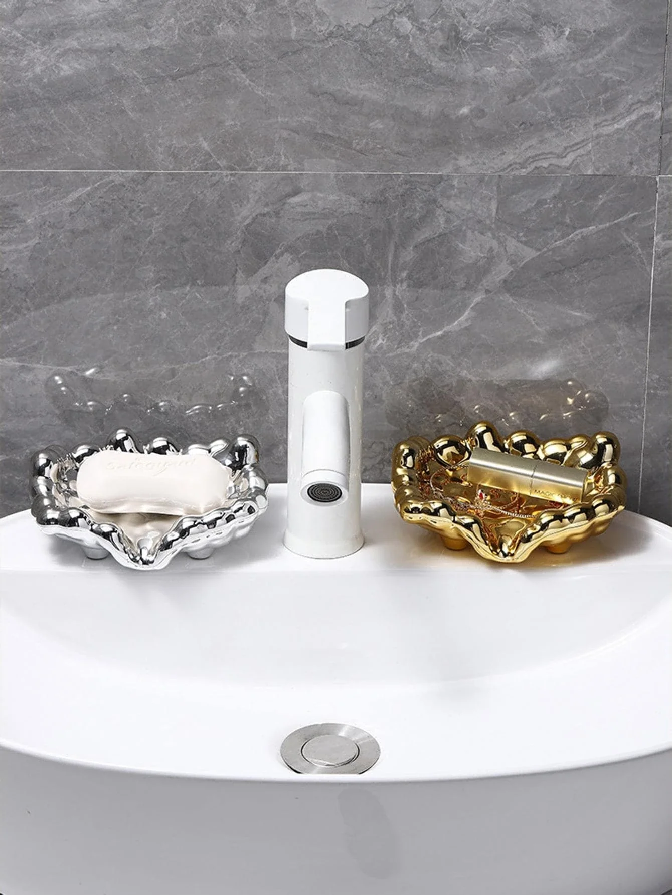 1 buah piring Sabun desain awan bebas lubang