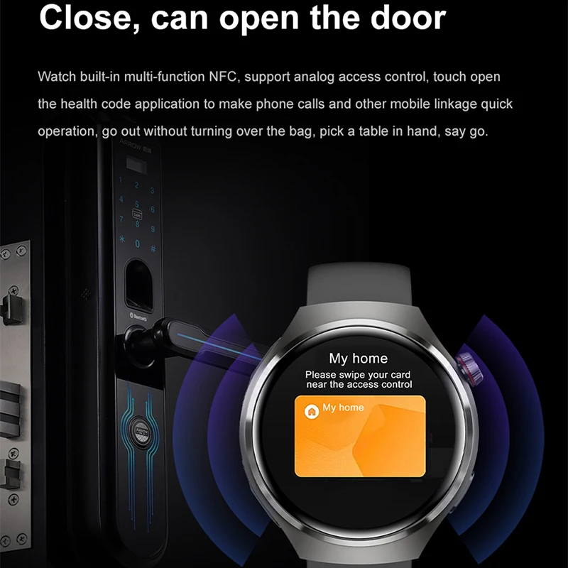 Baru untuk Jam Tangan Pintar Gaya Huawei dengan TWS Earphone Bluetooth Amoled Denyut Jantung 100 + Jam Tangan Mode Olahraga Jam Tangan Pintar GPS NFC