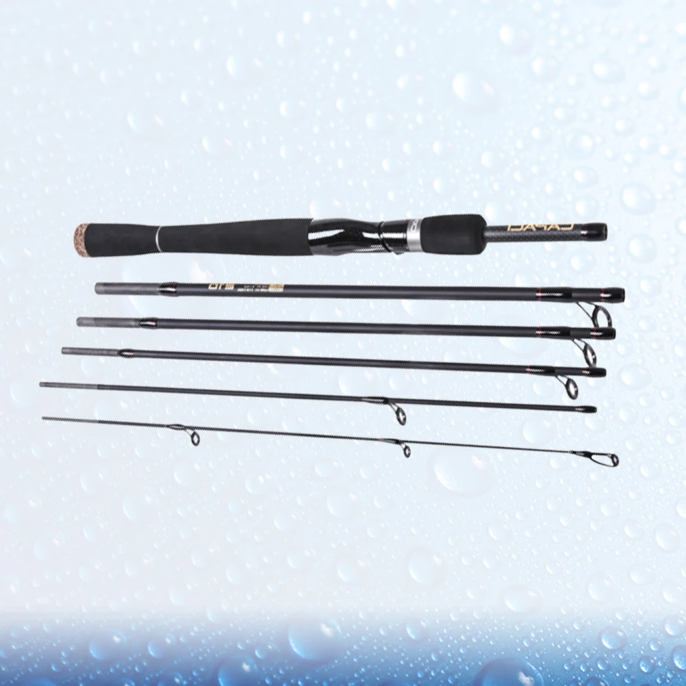

6 Section Fishing Rod Carbon Material Light Weight High Strength Portable Storage Ceramic Guide Ring Smooth Exit Line Sea