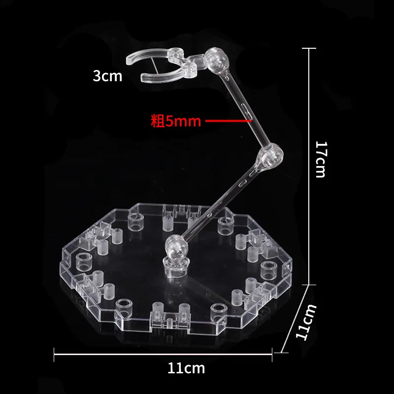 10PCS Action Figure Stand Model Support Stand Clear Assembly Doll Display Holder Base Compatible HG RG SD SHF Gundam 1/144 Toys
