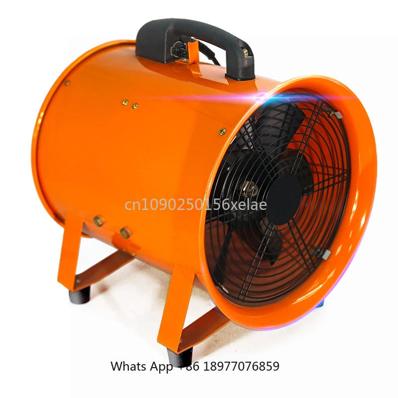 Portable Industry Blower Fan Duct Fan Axial Flow Fan 100% Copper Motor Metal AC Air Supply And Exhaust Custom Size Plug Steel