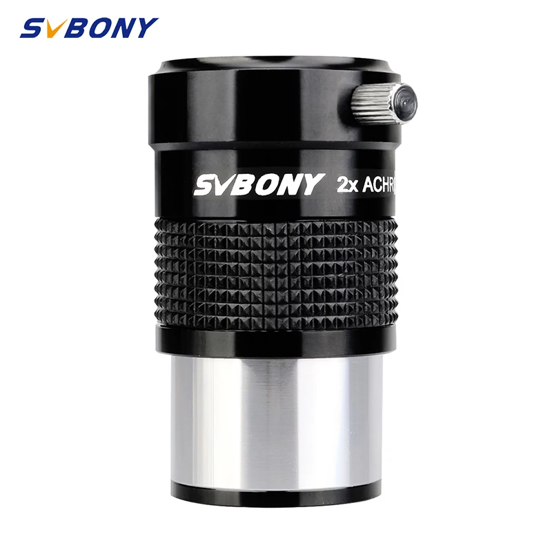 SVBONY SV118 1.25 Inch Barlow Lens 2x Achromatic Metal Eyepiece FMC Film for Astronomical Telescope Observation of Planet Moon