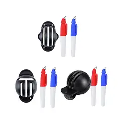 Golf Ball Marker Alignment Tool with 2 Pens Stencil Line Template Tool for Putter Men Straight Lines Supplies Accessories