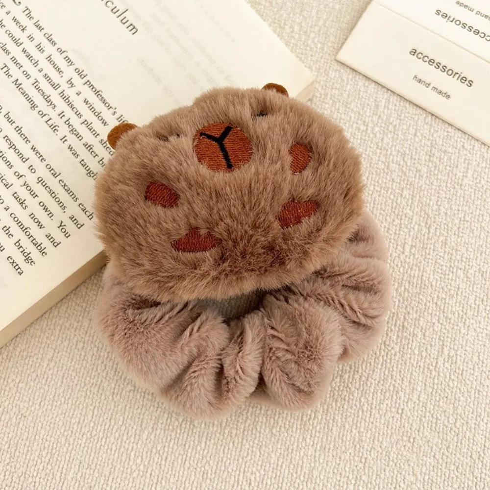 

Claw Clip Capybara Shark Clip Turtle Plaid Bow Cartoon Animal Hair Clip Elastic Crooked Head Capybara Hair Rope Girls