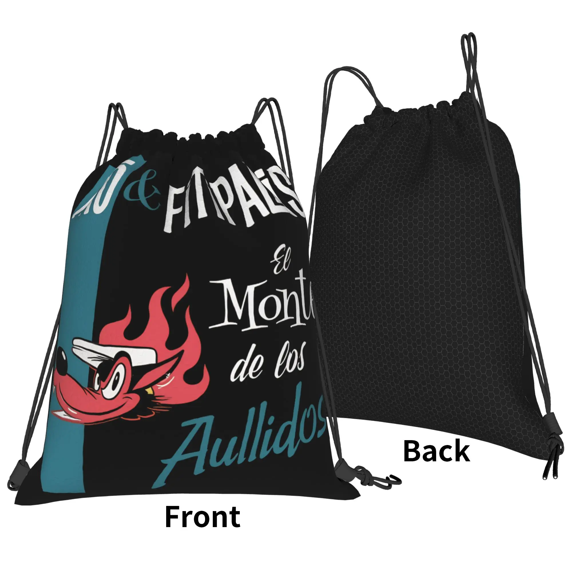 Fitos and Fitipaldis Drawstring Bag  Vintage Portable Sackpack String Bags Couple Travel Backpacks