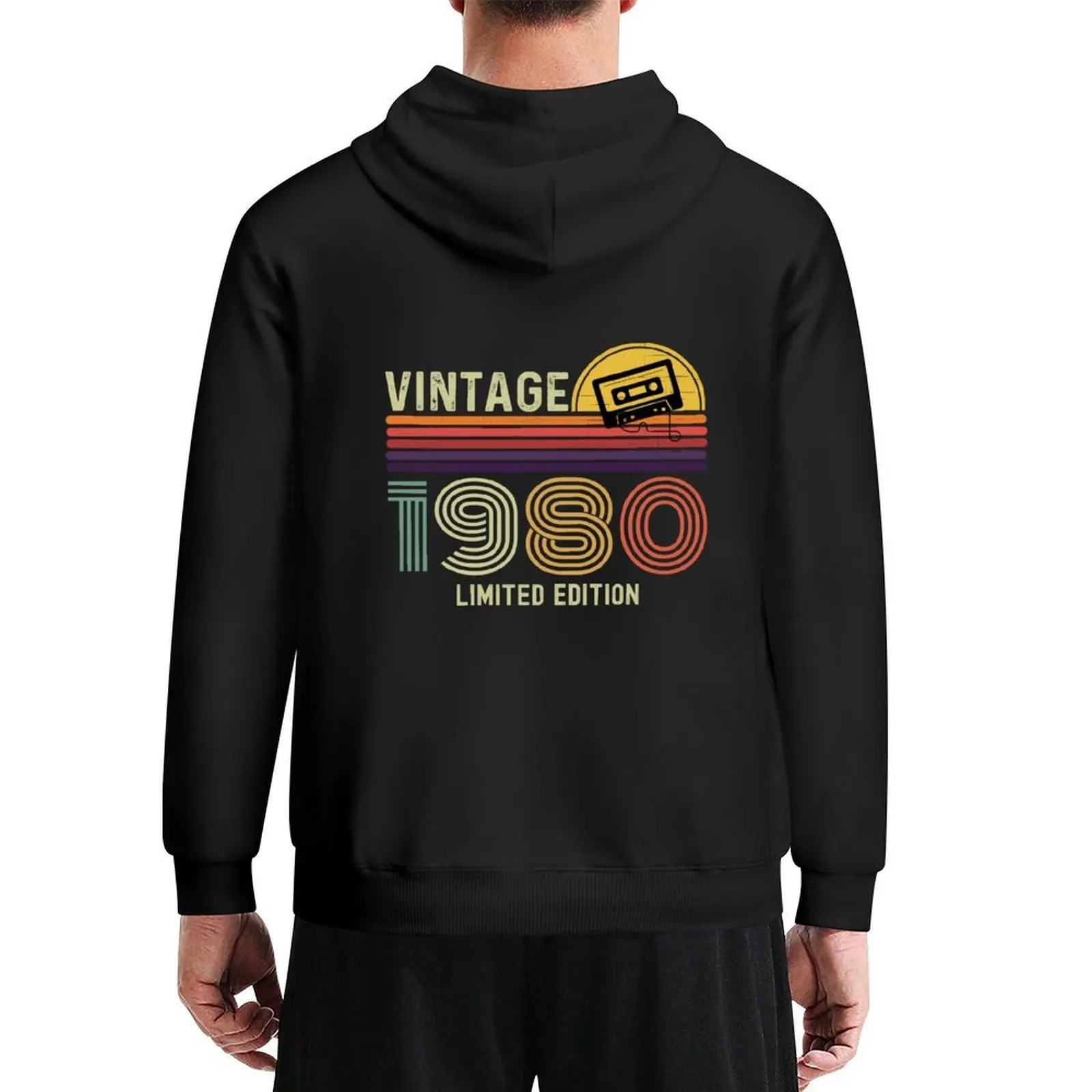 Vintage Limited Edition 1980, Cool 41st Birthday Hoodie mens clothing autumn men's sweat-shirt korean style clothes tracksuits