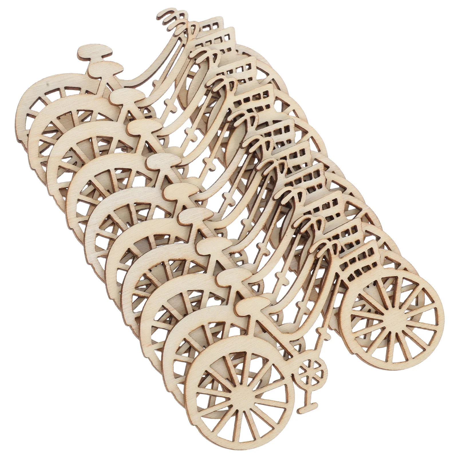 

10pcs Wooden Bicycle Wood Craft For Durable Lightweight Cute Decorative Bike Rustic Wedding Party Home Handmade Design