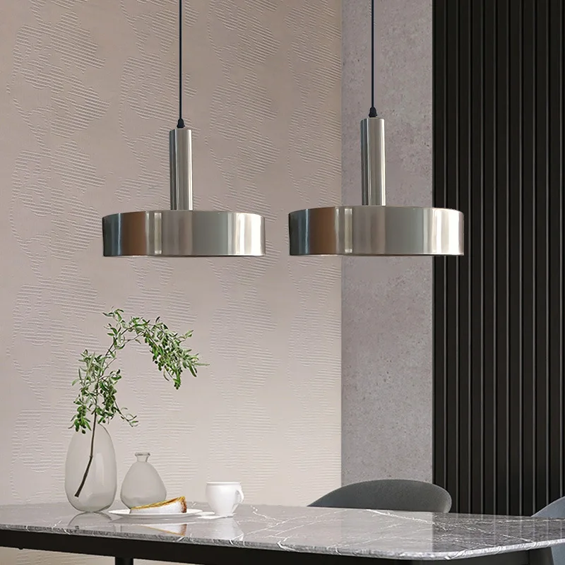 Industrial Style Chandelier Spotlight Lightis Restaurant Shop Cafe Modern Stainless Steel Color Pendant Lights Decoration Maison