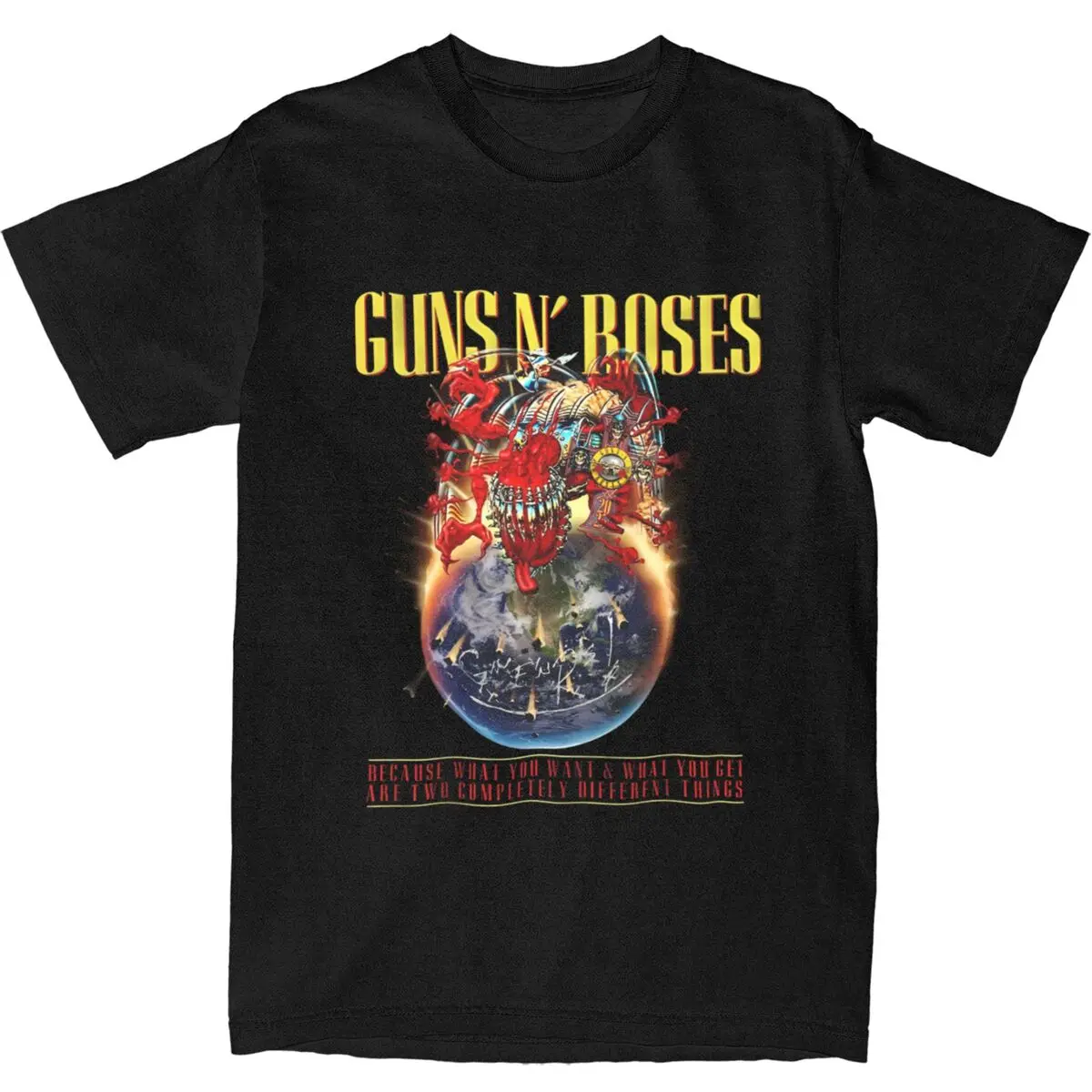 

Guns N Roses Band Accessories T Shirt 100% Cotton Tee Graphic Printed T-shirt Clothes