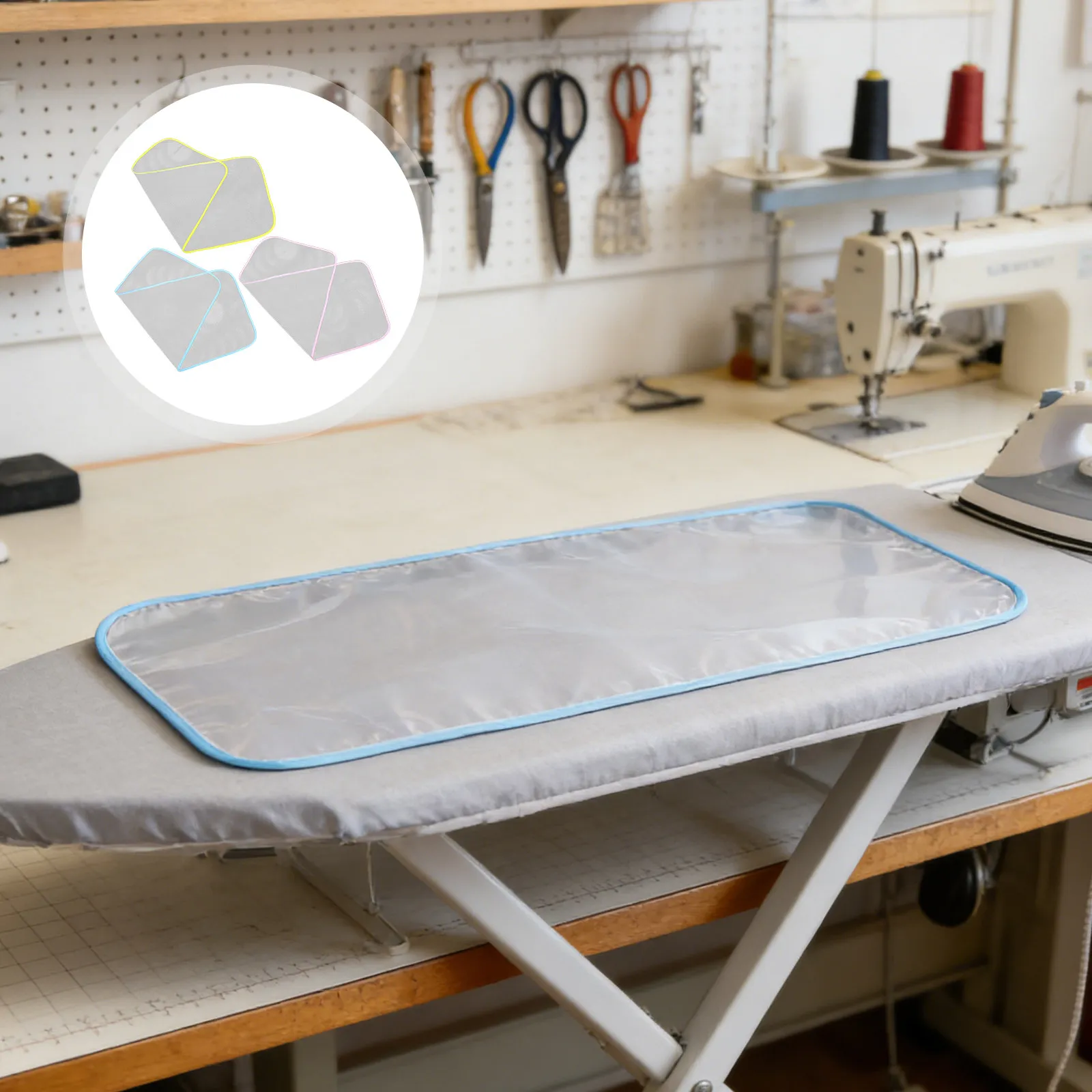 3Pcs Protective Ironing Cloth Heat Resistant Mesh Ironing Protector Quilted Insulating Pad Clothes Pressing Cloth for Delicate