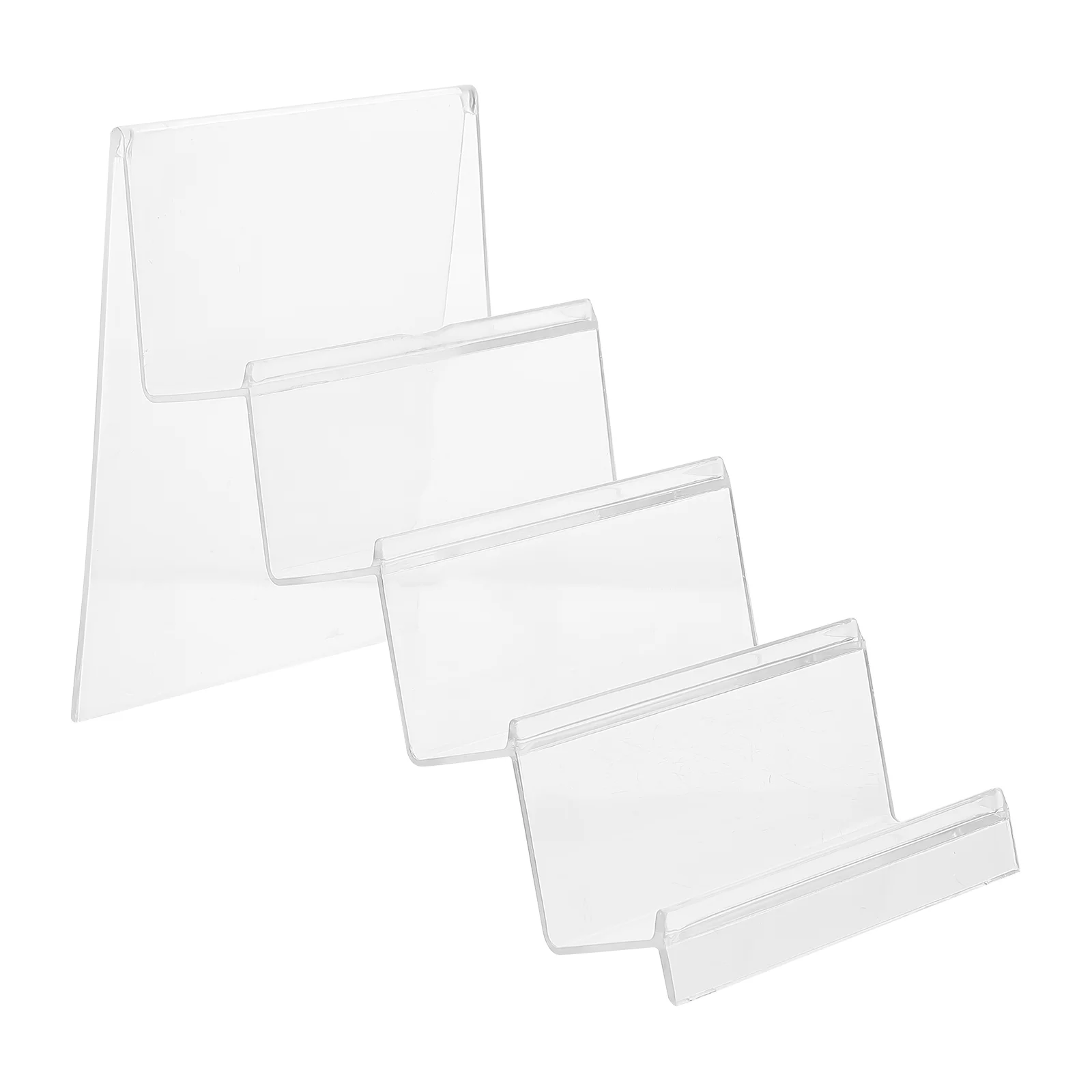 

Multi layer Wallet Display Stand Acrylic Case Sturdy Holder for Bags Phones Countertop Rack Superior Quality Unique Trapezoid