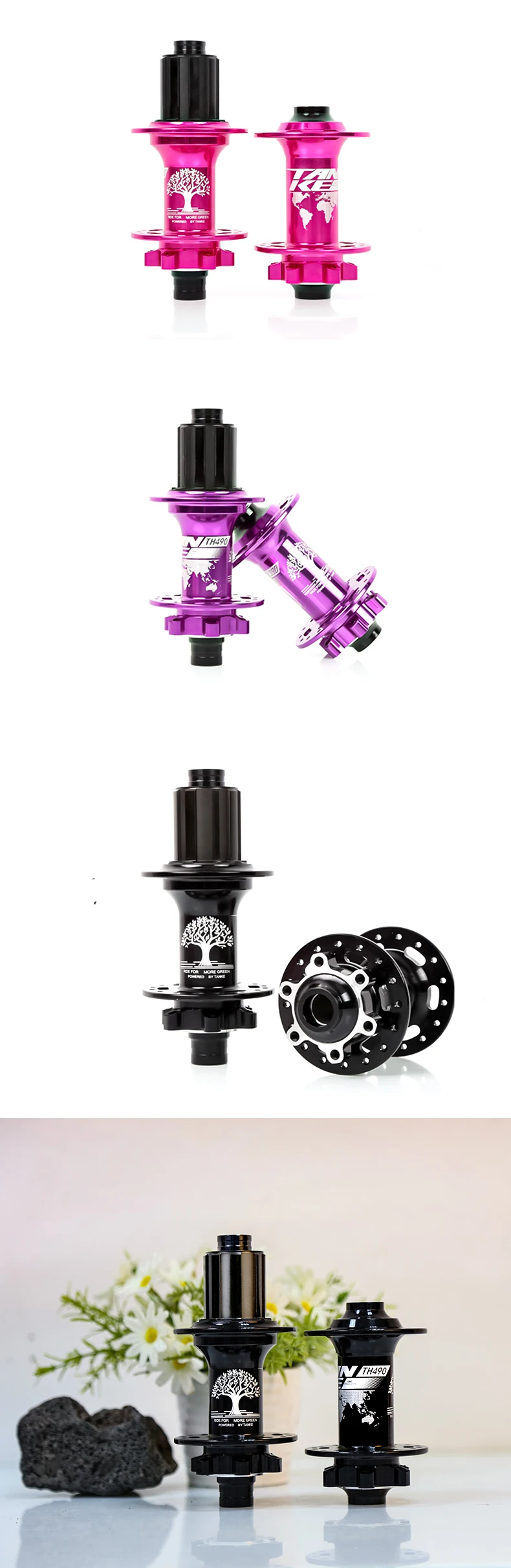 TANKE TH490 Boost Mountainbike-Nabe 32H 120 Klick 6 Sperrklinken 3 Zähne 4 Lager Steckachse MTB Scheibenbremsnabe 12x148 15x110 7-12 Gang – Detail 12