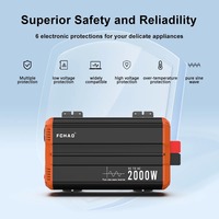 FCHAO Europe Fast delivery off-grid2000W Power Inverter 12V/24V to 230V for Vehicle Converter Car Charger Adapter for RV Camping