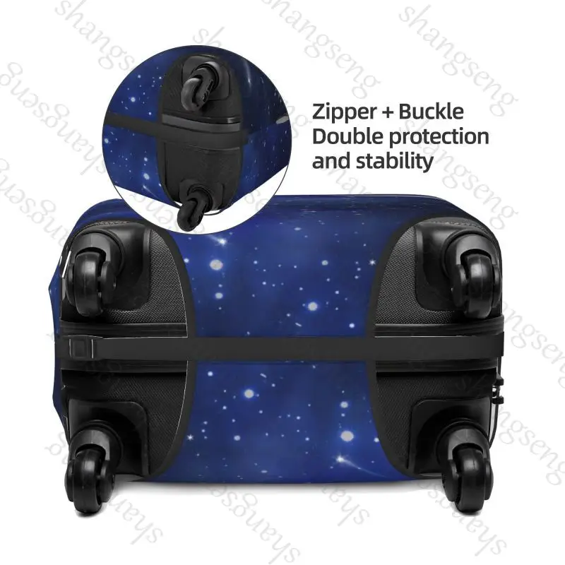 Starry Optics Universe Juste de Protection artificiel astique pour Bagages, Juste de Valise, Juste de Trolley de Voyage, Fermeture Éclair Trempée