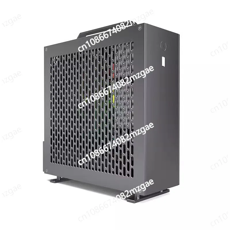 with Double-Sided Chamfering 2024 Spot Lzmod Mini A24-V5 2.0 Dual Slot Single Display 1U Power Supply ITX Chassis