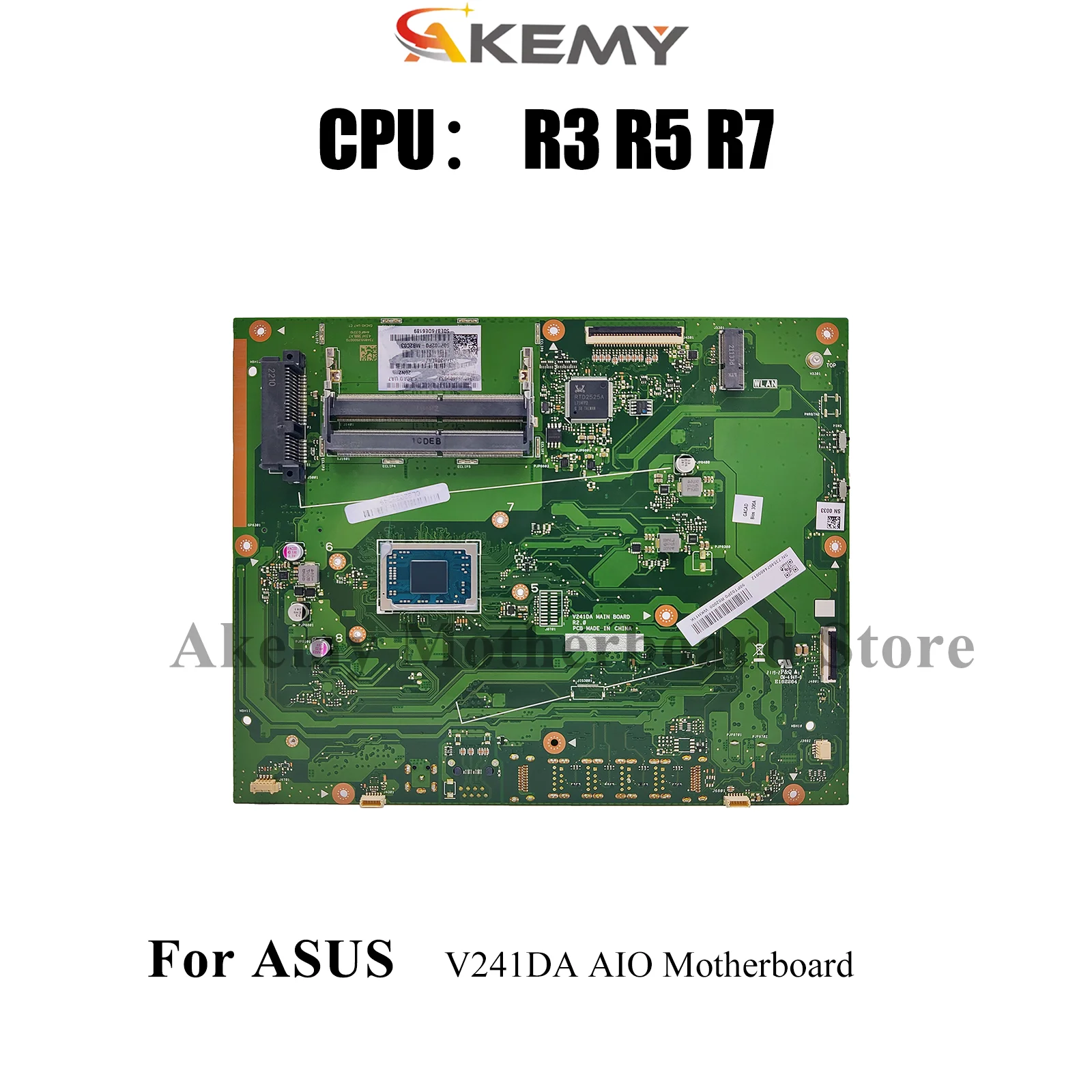 

Материнская плата V241DA для ASUS Vivo AiO V241D V241DA, материнская плата с процессором R3 R5 R7, 100% тестирование, ОК, быстрая доставка, высокое качество