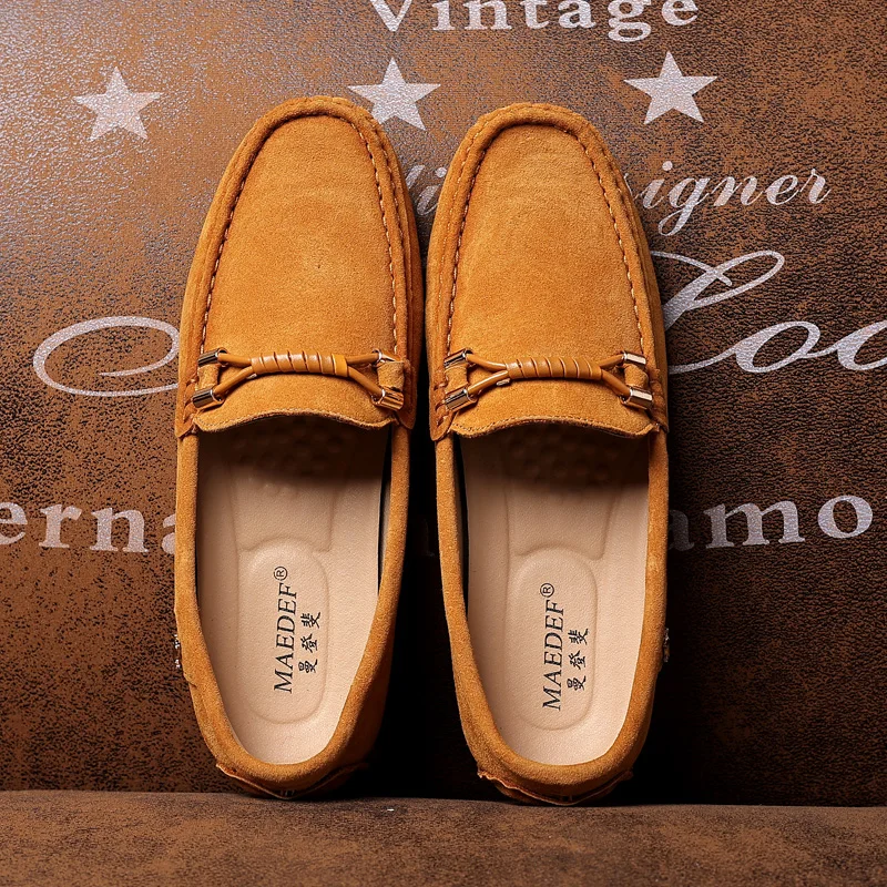 MAEDEF Shoes Mens Size 37-48 Luxury Man Loafers Soft Hot Sell Moccasins High Quality Shoes Casual Driving Flats Penny Male Shoes
