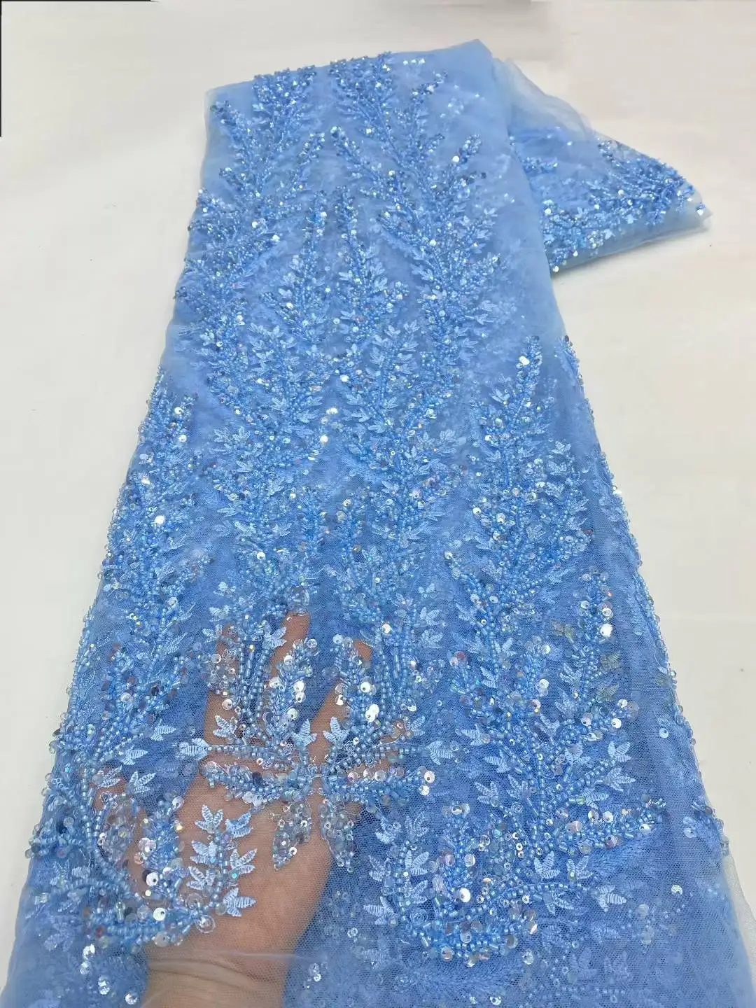 África nigeriana con cuentas encaje de malla francesa con lentejuelas alta calidad 2025 encaje bordado lentejuelas encaje para vestidos de novia mujeres