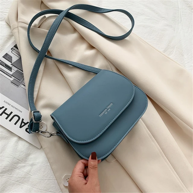 Bolsos cruzados de tendencia Simple para mujer bolso de hombro con solapa salvaje solido bolsos pequenos de disenador monederos para mujer nueva moda AliExpress