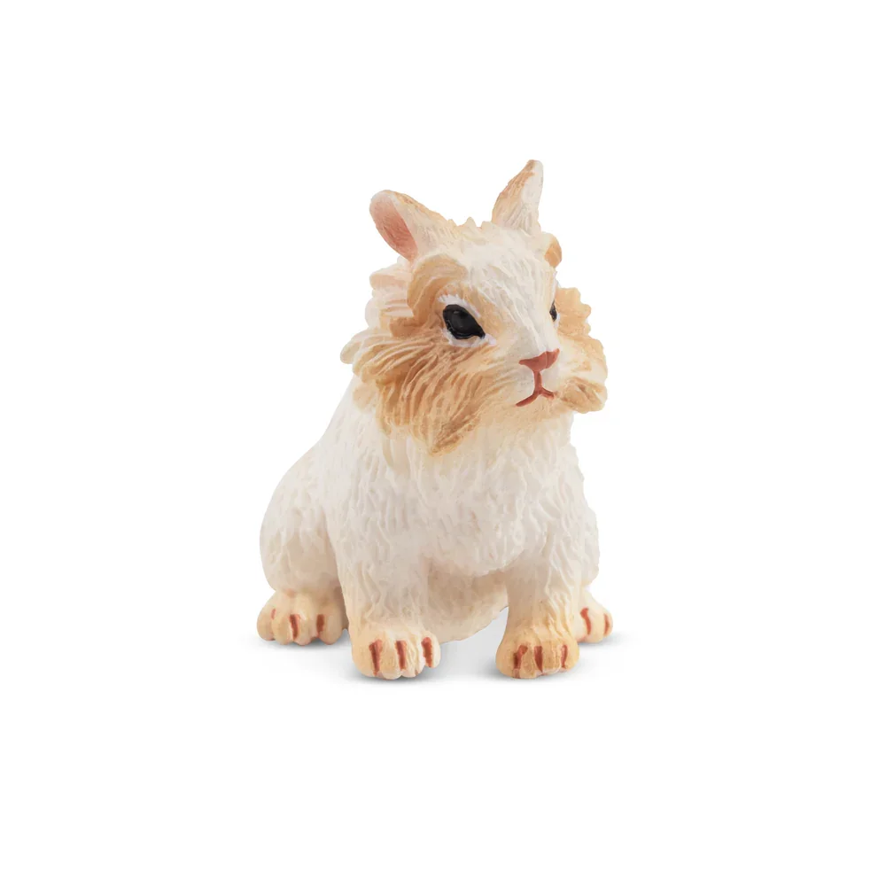 Toymany Simulation Lionhead Rabbit Wildlife Animal Model Toy Mini Figures Dolls Action Figurines Toys Children Gift  Cake Decora