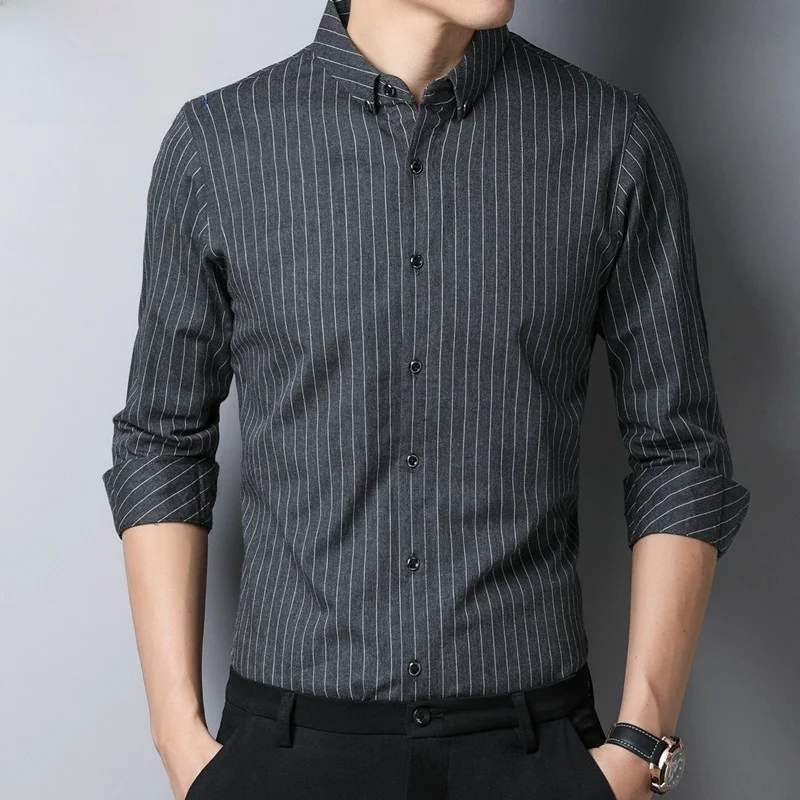 

Lormen Men's Plaid Flannel irt Thiened Long Sve Casual Warm Busin Casual Sle Faion Urban Cotton Spring Autumn