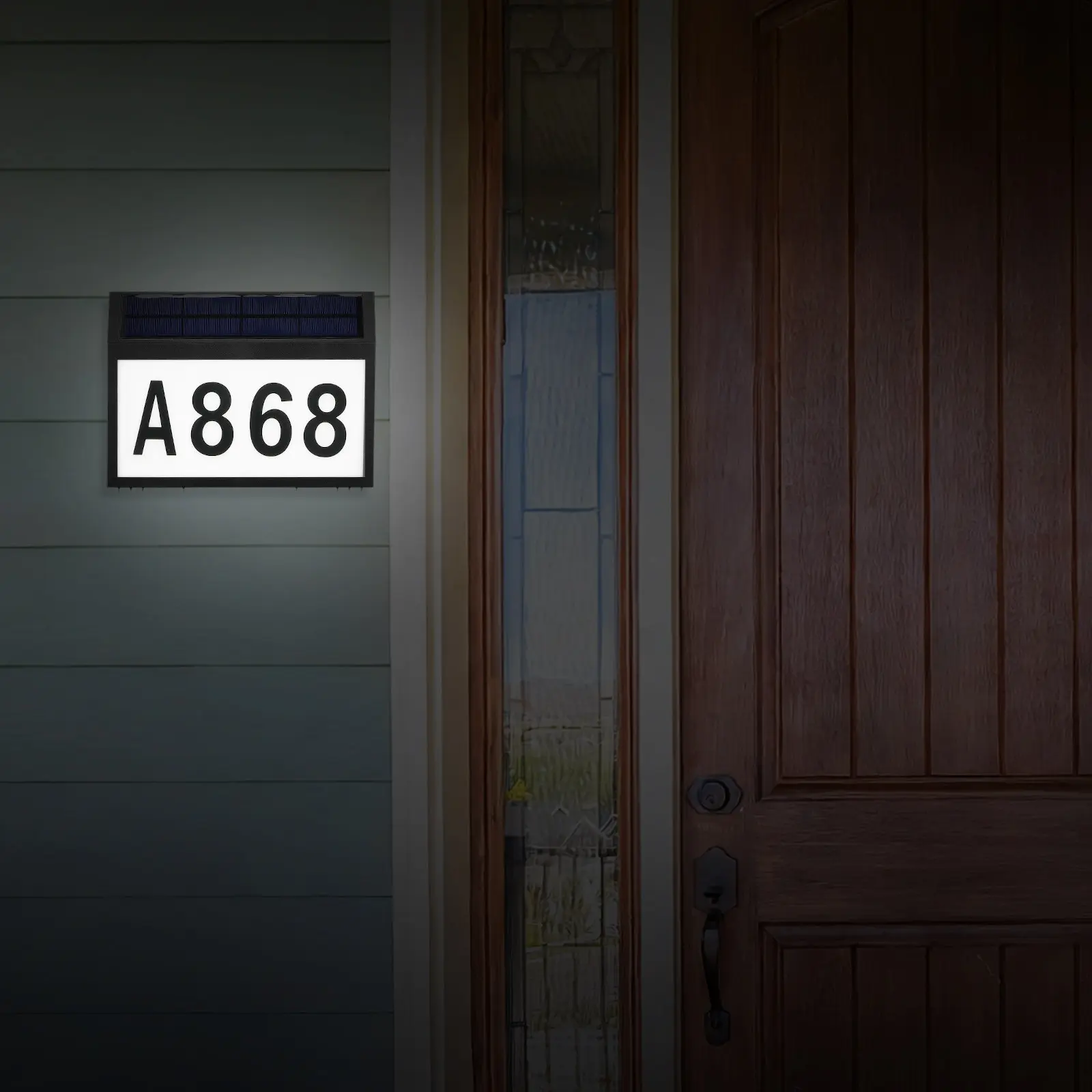 

1 set 1 Set Led Solar Powered Outdoor Numbers Illuminated Address Sign For Home Clear Digital Display High Brightness Wall