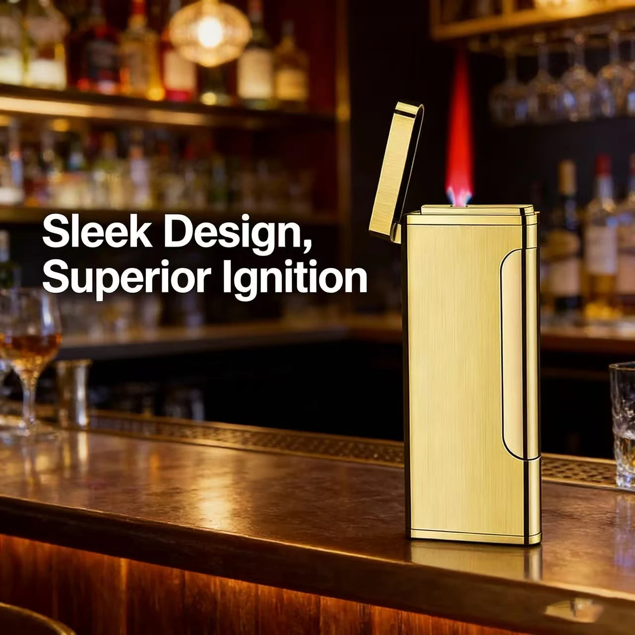 

Ультратонкая ветрозащитная зажигалка, металлическая многоразовая бутановая зажигалка, портативный креативный модный классический мужской подарок, с возможностью индивидуальной гравировки