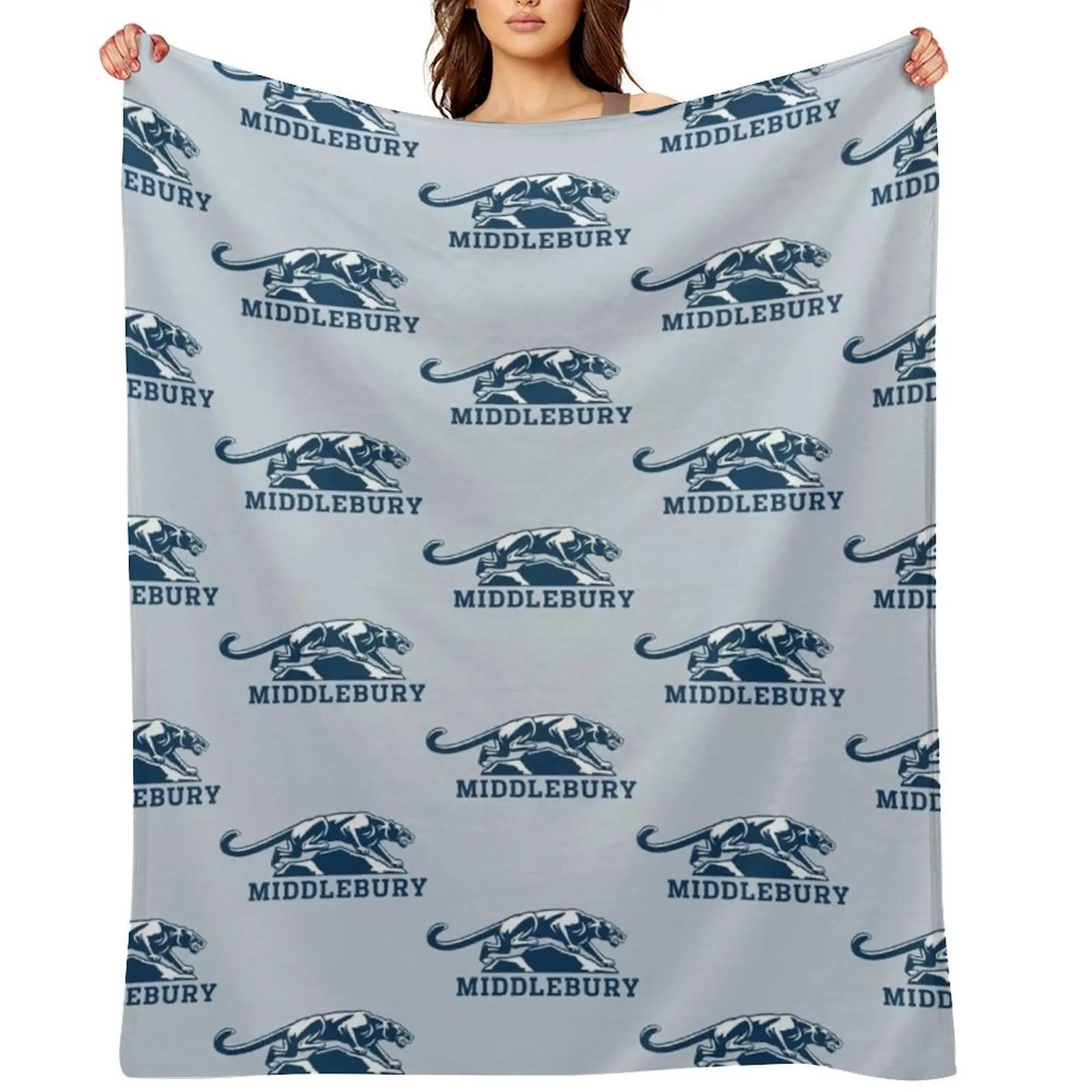 

Middlebury Panther Throw Blanket Luxury Designer manga Plaid on the sofa for babies Blankets