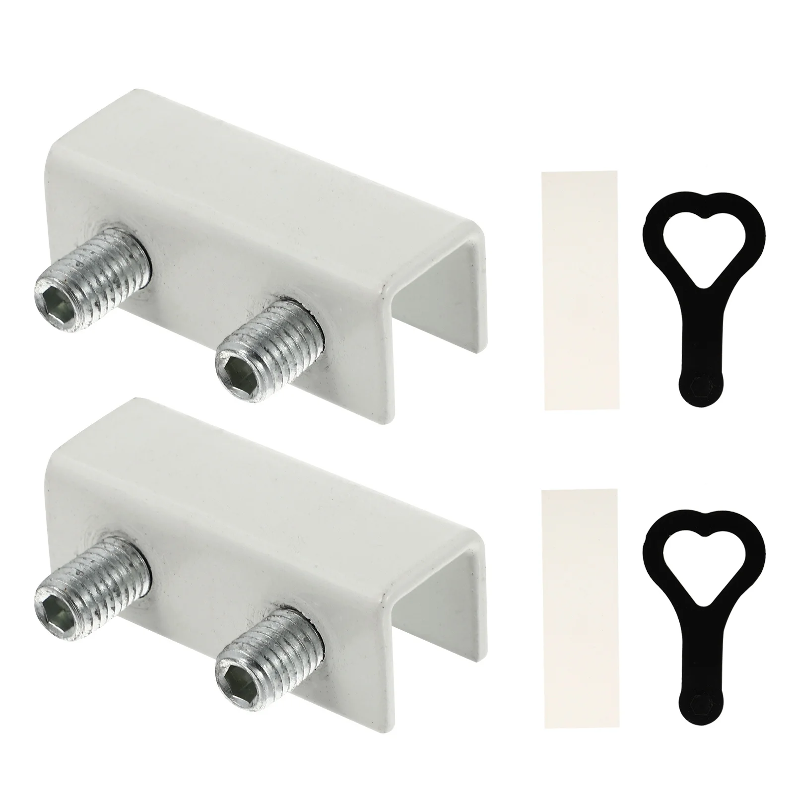 2 قطعة أقفال النوافذ سدادات النافذة المنزلقة قفل أمان قابل للتعديل مع مفتاح التحكم لأجهزة السلامة المدرسية والمكتب المنزلي #5