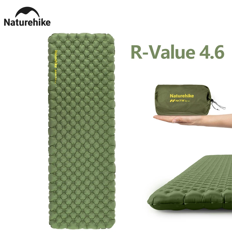 

Naturehike Inflatable Mattress 4.6 R-Value Camping Ultralight Sleeping Pad Outdoor Portable Tent Single Moisture-proof Mats