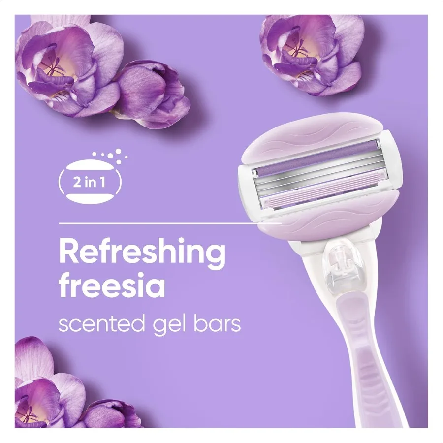 Gillette Venus ComfortGlide Freesia Women's Razor Refills 4 Refills