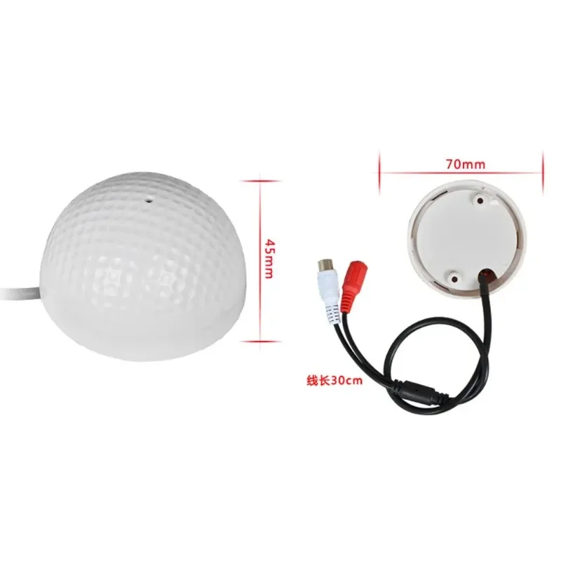 Audio Monitoring MIC Sound Pickup Microphone Audio Pickup Half Ball Sound Monitor for CCTV Surveillance Security Camera