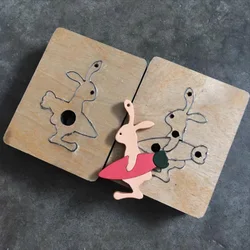 Handmade Easter Rabbit Keychain Pendant Kinef Template,Mask Bunny Cutting Die, Steel Blade,Six Rabbit Design Leather Cutting Die