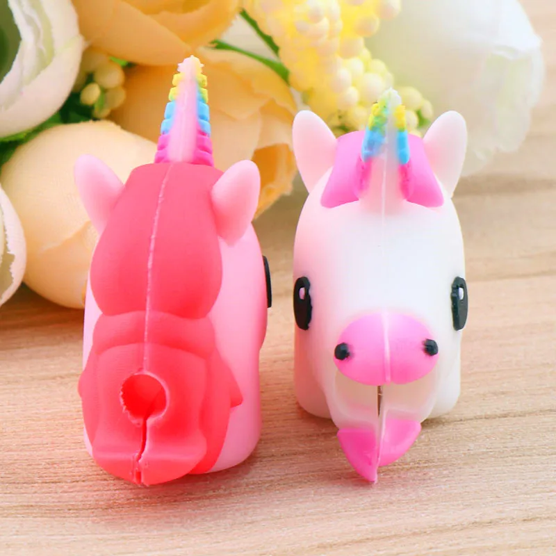 Unicorn Cartoon Cable Protector Organizer Cute Charger Protector Cable Winder Data Line Cord Protective Cover For iPhone