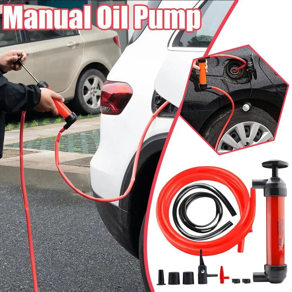 Car Oil Pump Pumping Oil And Gas With Siphon Pipe Hand Syringe Pump Oil Vacuum Extractor Pipe Gun Inflatable Manual Pump Su L1V9