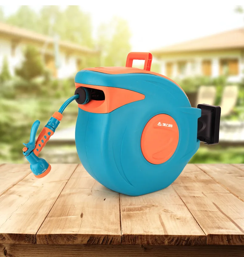 Carretel de tubo telescópico de 30m, tambor de rega para lavagem de carro, carretel de tubo de extensão automática, tambor de rega