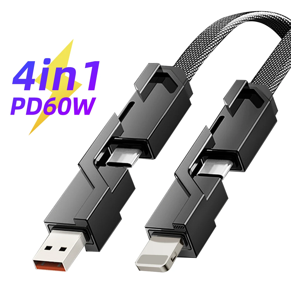 Cavo di ricarica rapida USB PD 4 In 1 per Samsung Xiaomi Huawei Macbook telefono cellulare caricatore USB tipo C cavo di ricarica per Tablet