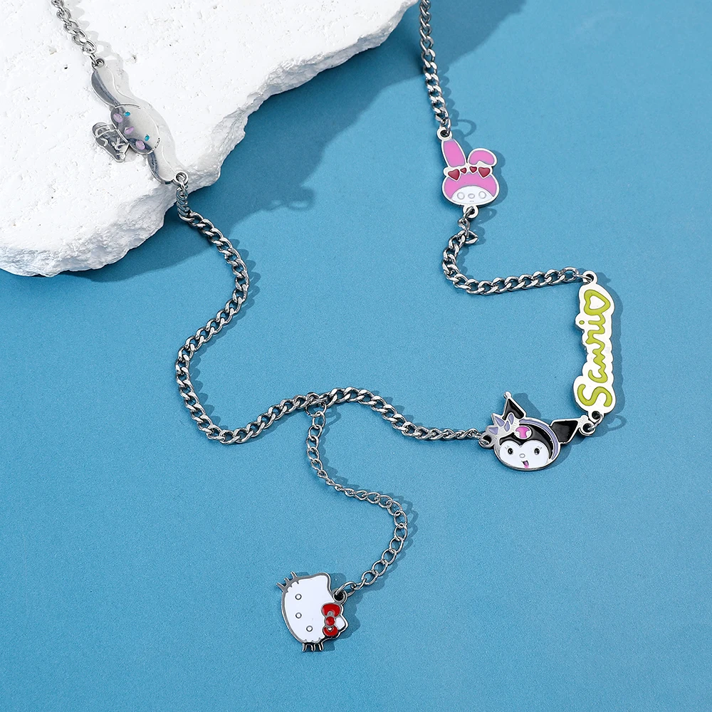 قلادات سانريو كورومي للنساء ، مرحبا كيتي وقرفة القرفة قلادة حلوة ، هدية الموضة #5