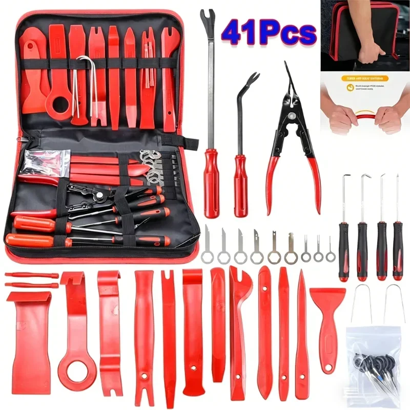 

Car Panel Disassembly Tool Kit for Door Trim Audio Dashboard Bumper Plastic Rivets Fastener Clips Removal Professional Durable