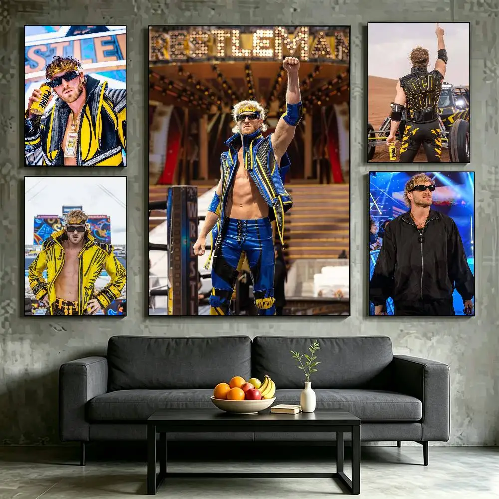 B-Boxer Logan Paul Poster Waterproof Wall Art Sticker For Bar Living Room Vintage Decor High Quality Print Gift