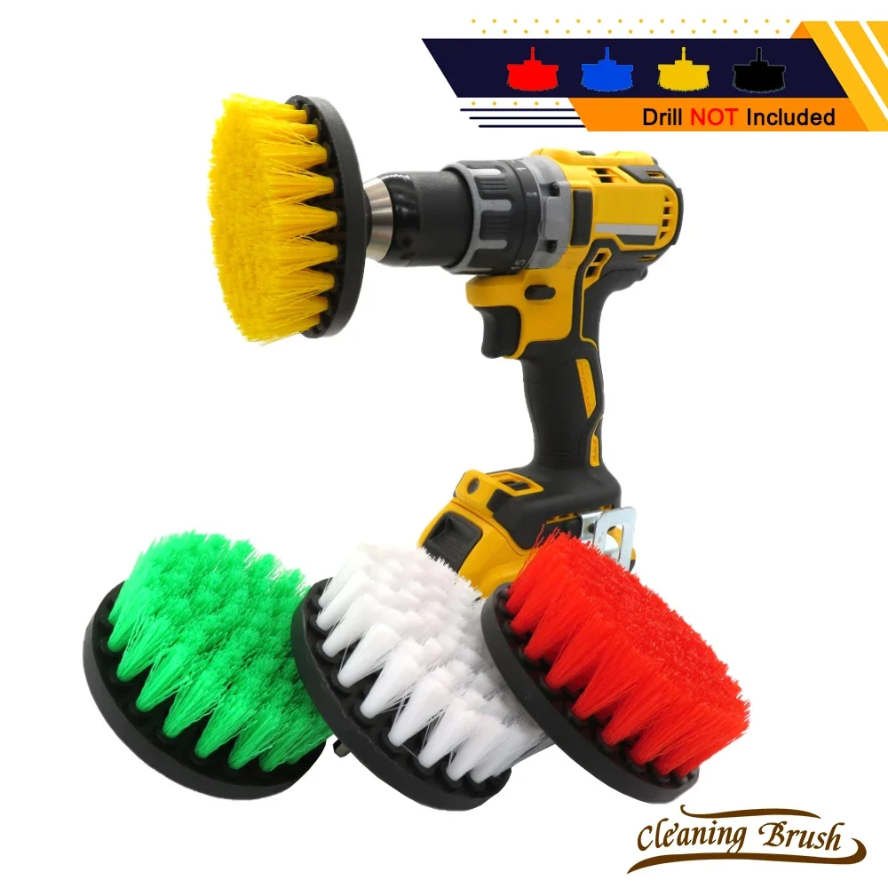 1Pcs 5 Inch Wheel Brush Car Washing Drill Cleaning Brushes for Rim Wash Bathroom Tub Shower Floor Car Auto Cleaning Washing Tool