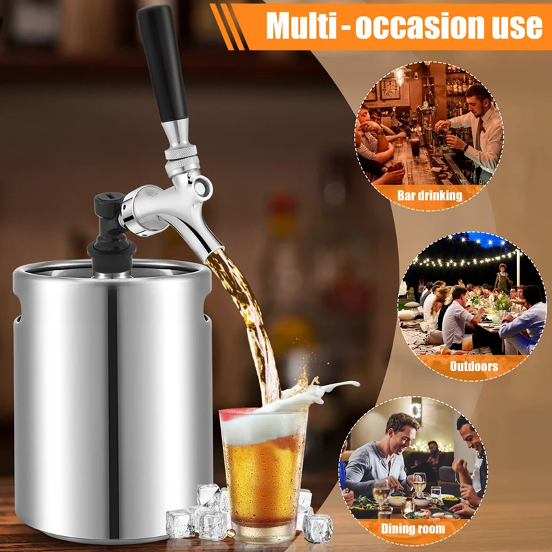 Beer Faucet Ball Lock Kit, Homebrew Draft Beer Tap Cornelius & Corny Keg Liquid Ball Lock Picnic Party Beer Tower Set