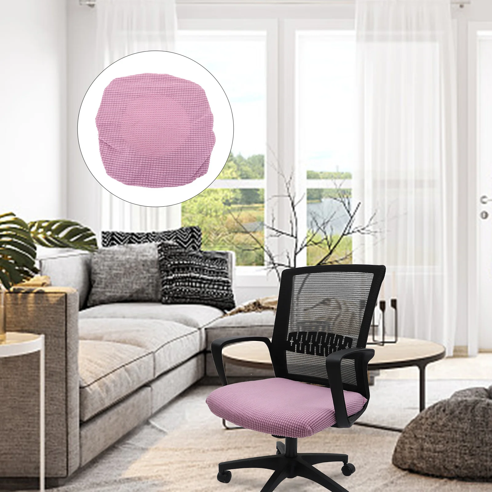 

Polyester Chair Seat Cover Easy Wash Non Slip Cushion for Office Home Wedding Celebration Chair Seat Cover